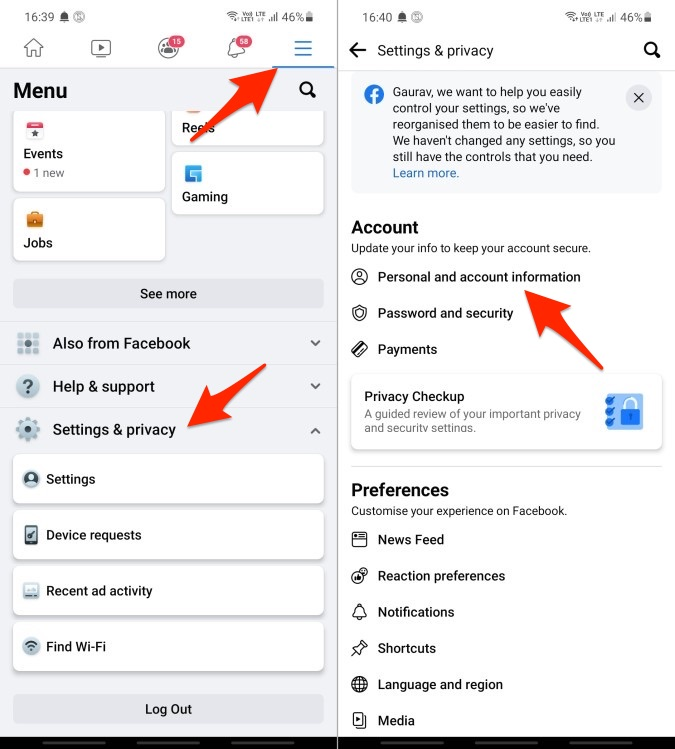 如何在Web、Android和iOS上更改Facebook个人资料名称