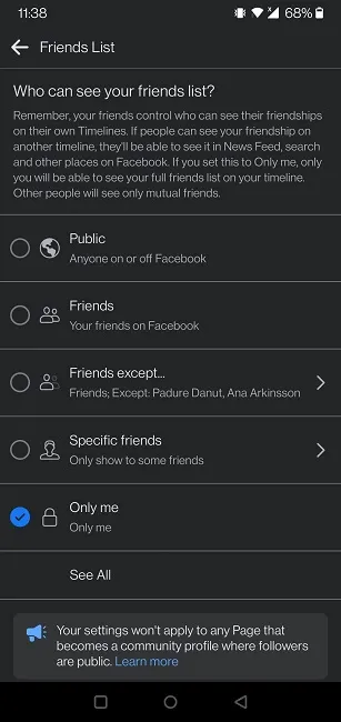 如何向他人隐藏您的Facebook好友列表?