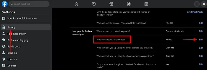 如何向他人隐藏您的Facebook好友列表?