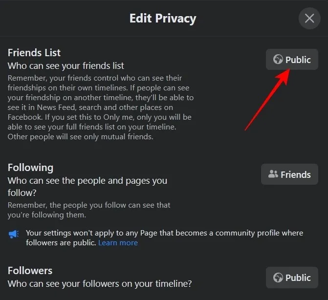 如何向他人隐藏您的Facebook好友列表?