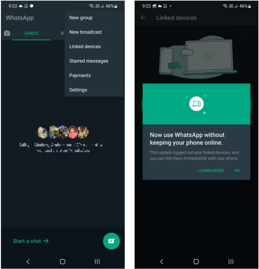 如何在多个设备上使用 WhatsApp?
